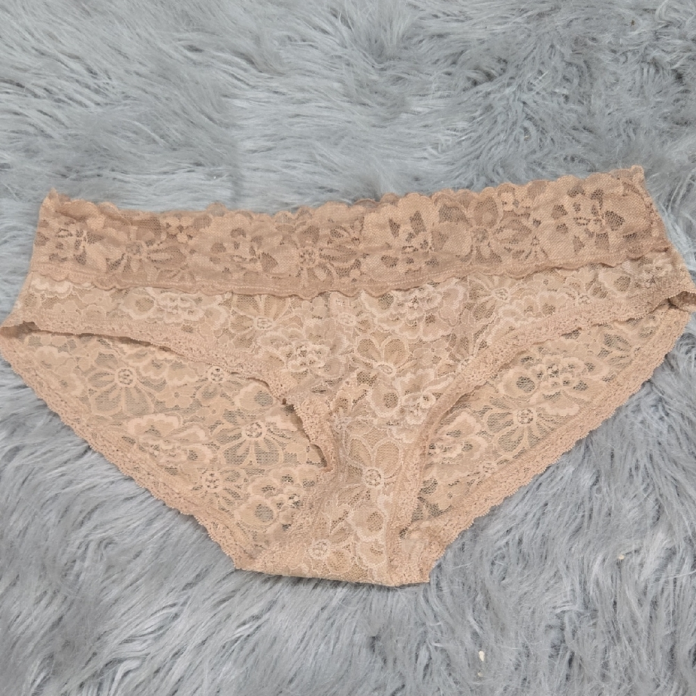 Victoria's Secret Tan Lace Hipster